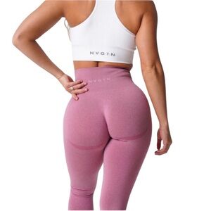 NVGTN Contour Seamless High Waisted Pink Leggings Size M